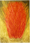 Grande disegno colorato, anni '90,tempera, 100 X 70 cm